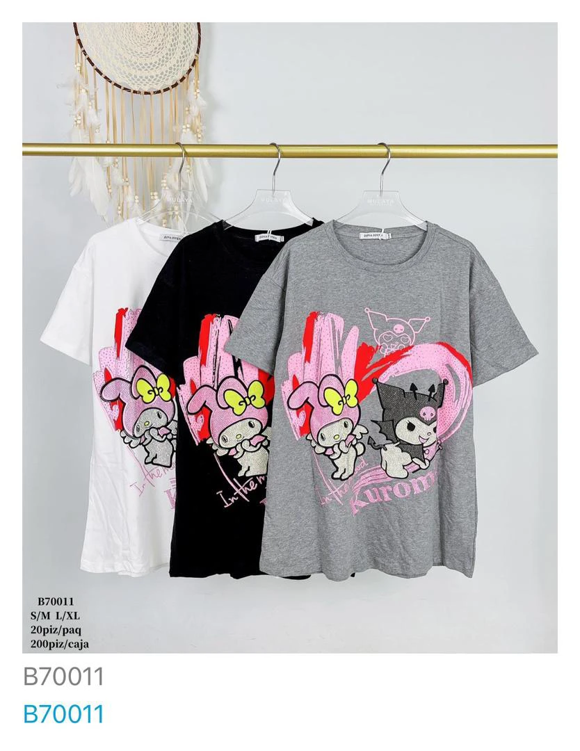 Playeras estampadas de personajes-B70011