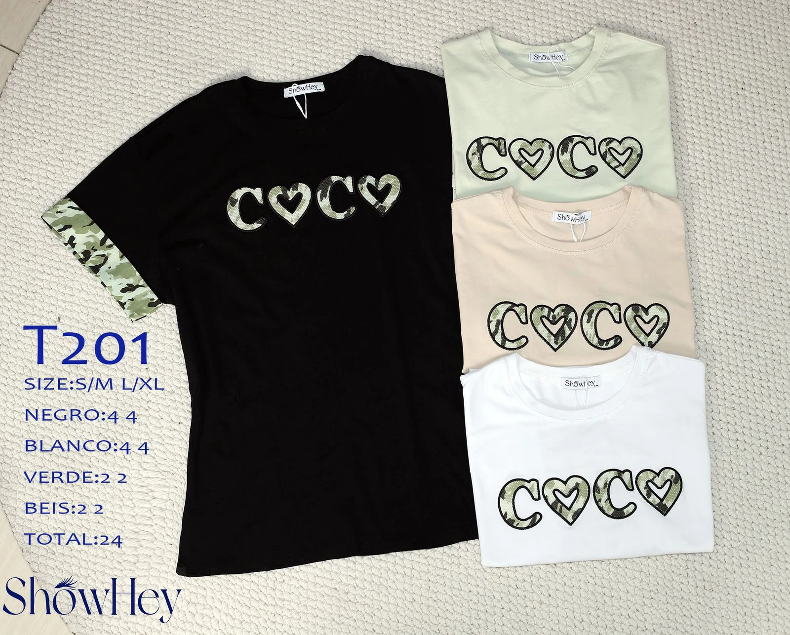 Playera con estampado-T201