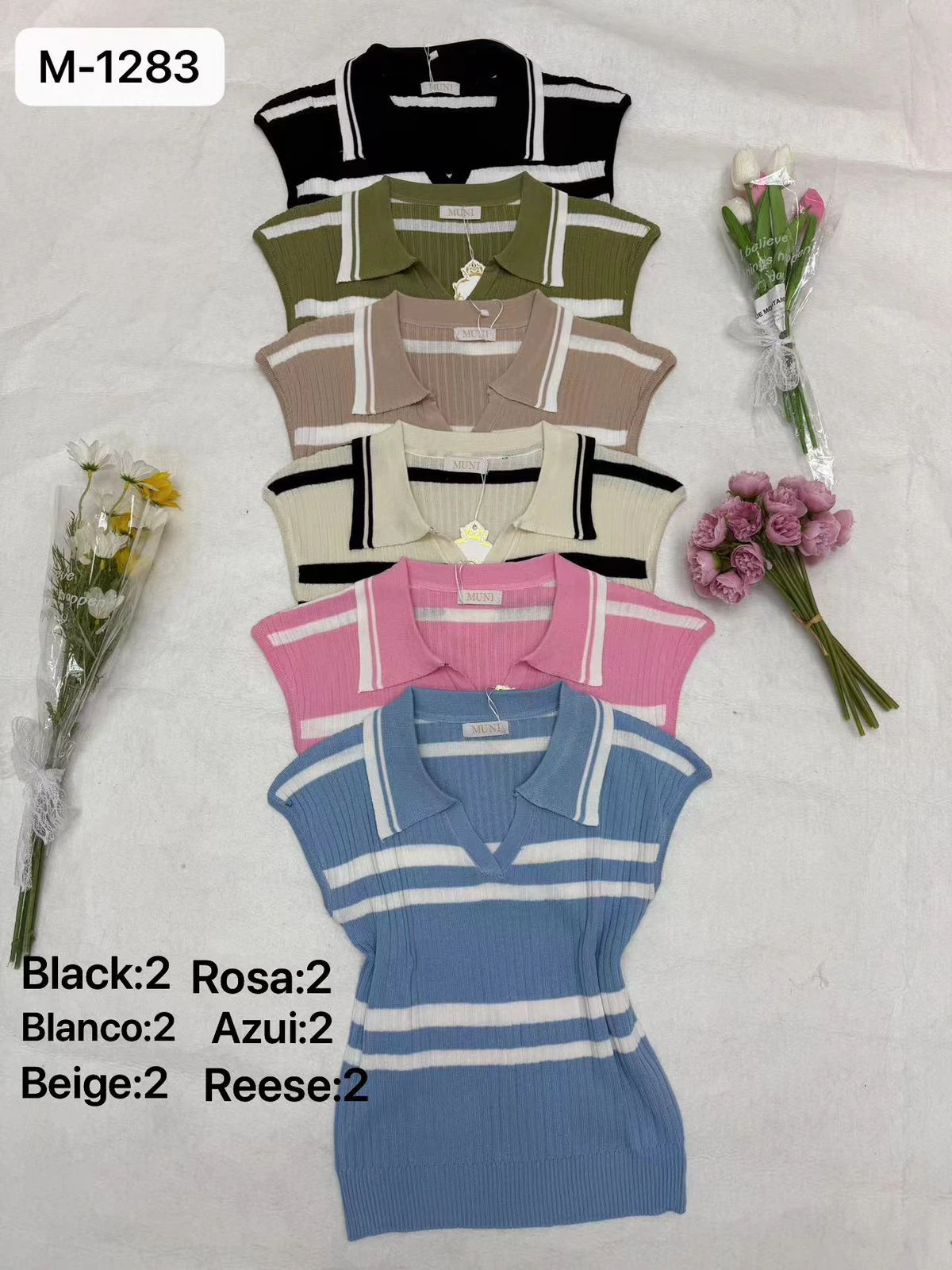 Chaleco con cuello en V-M-1283