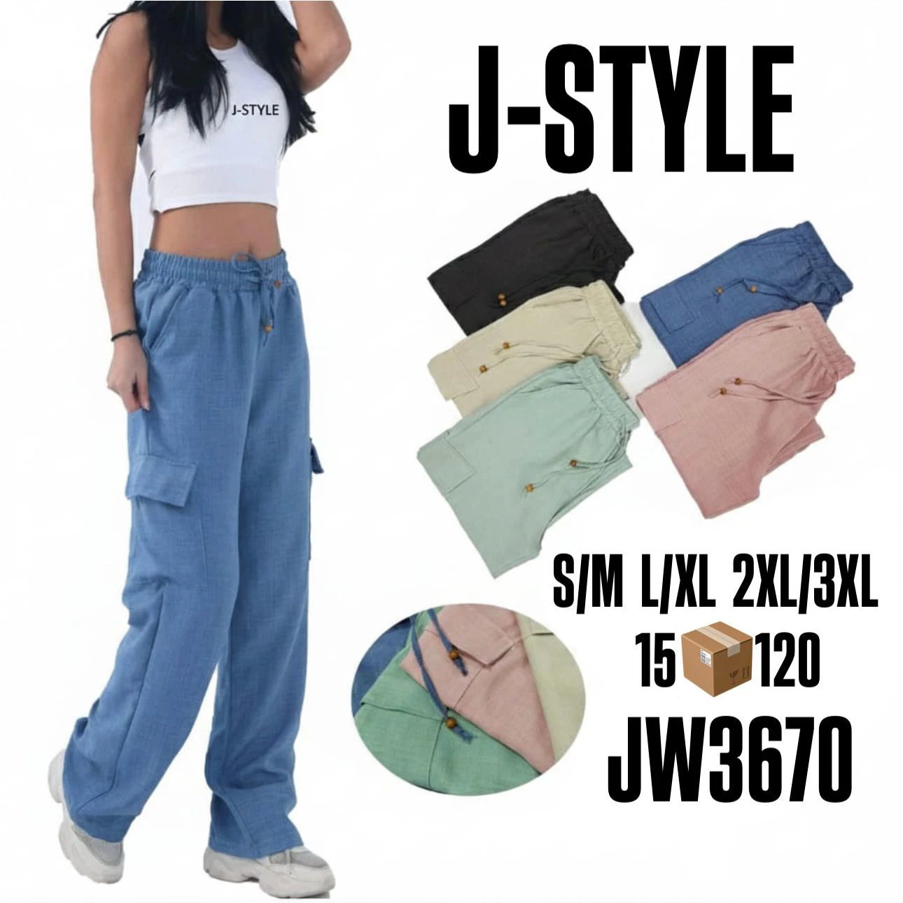 Pantalones cargo J-Style-JW3670