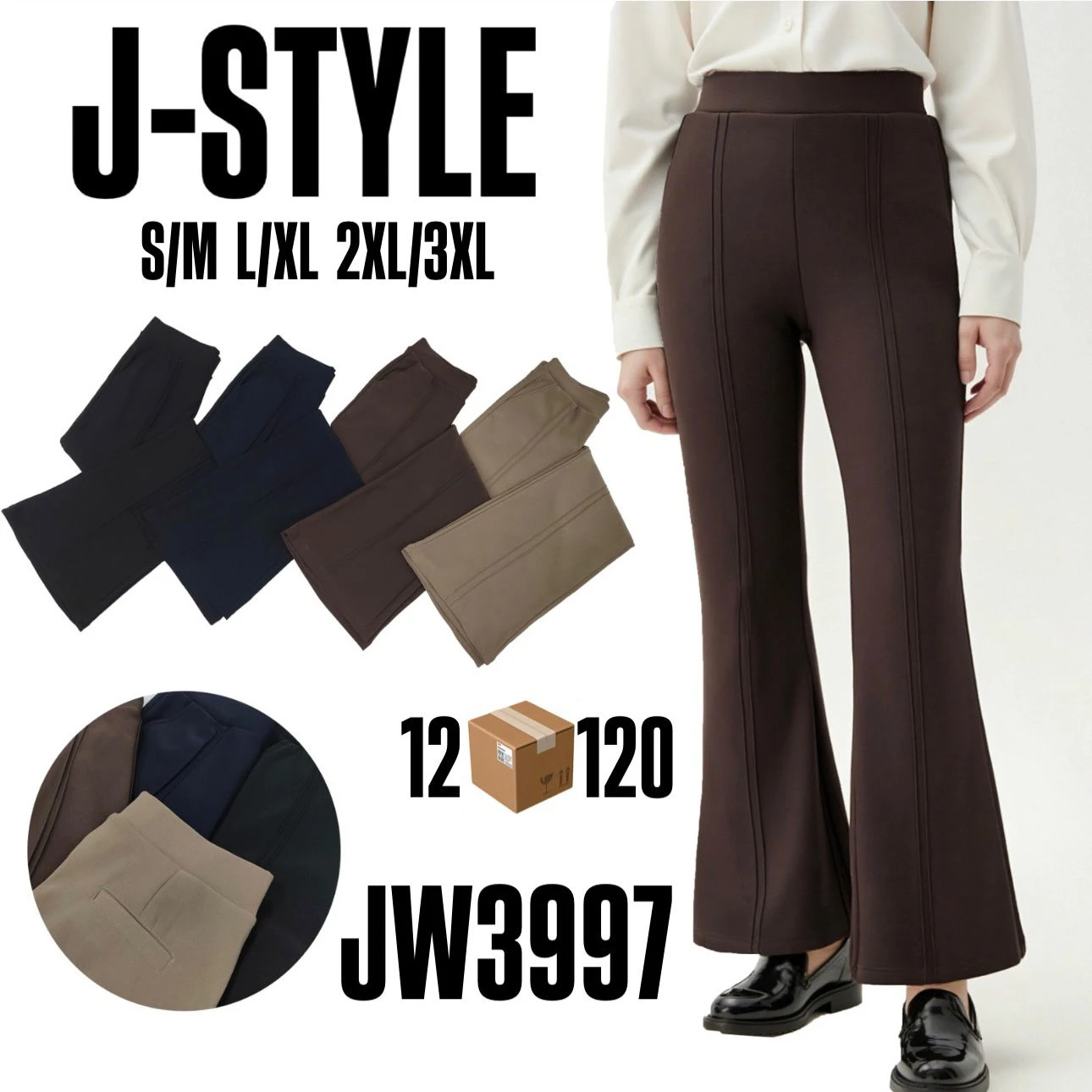 Pantalón acampanado-JW3997