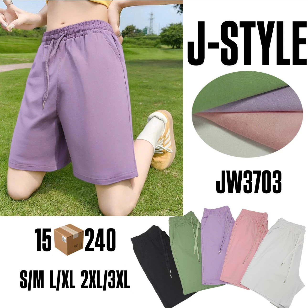 Shorts deportivos J-Style-JW3703