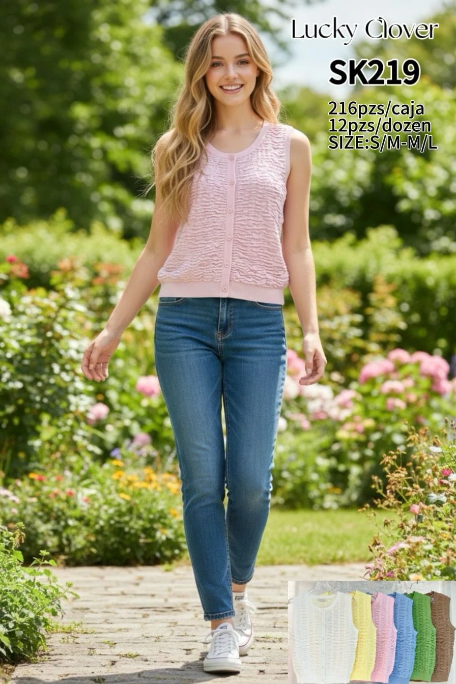 Chaleco de mujer con botones-SK219