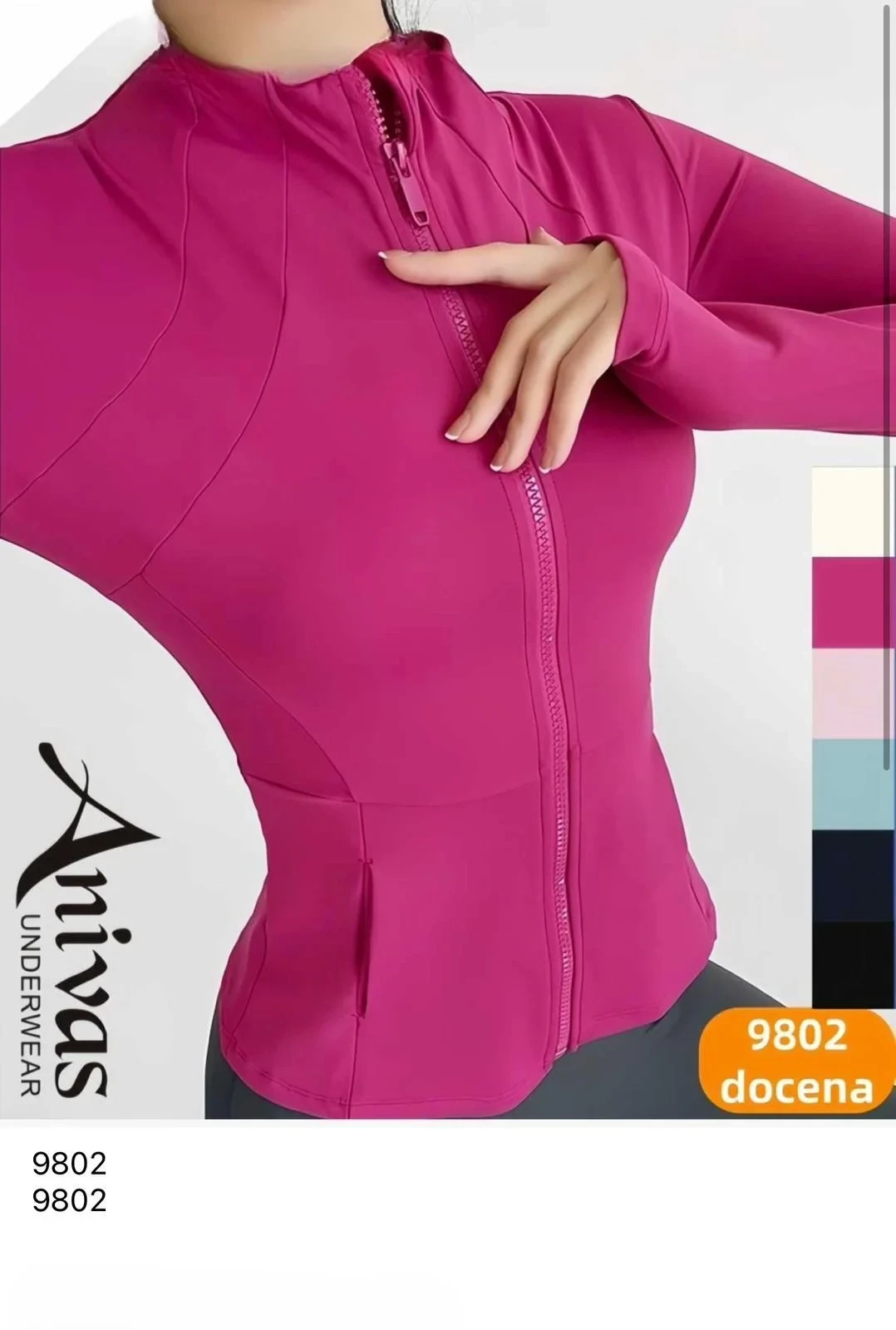 Chaquetas de manga larga con cierre-9802