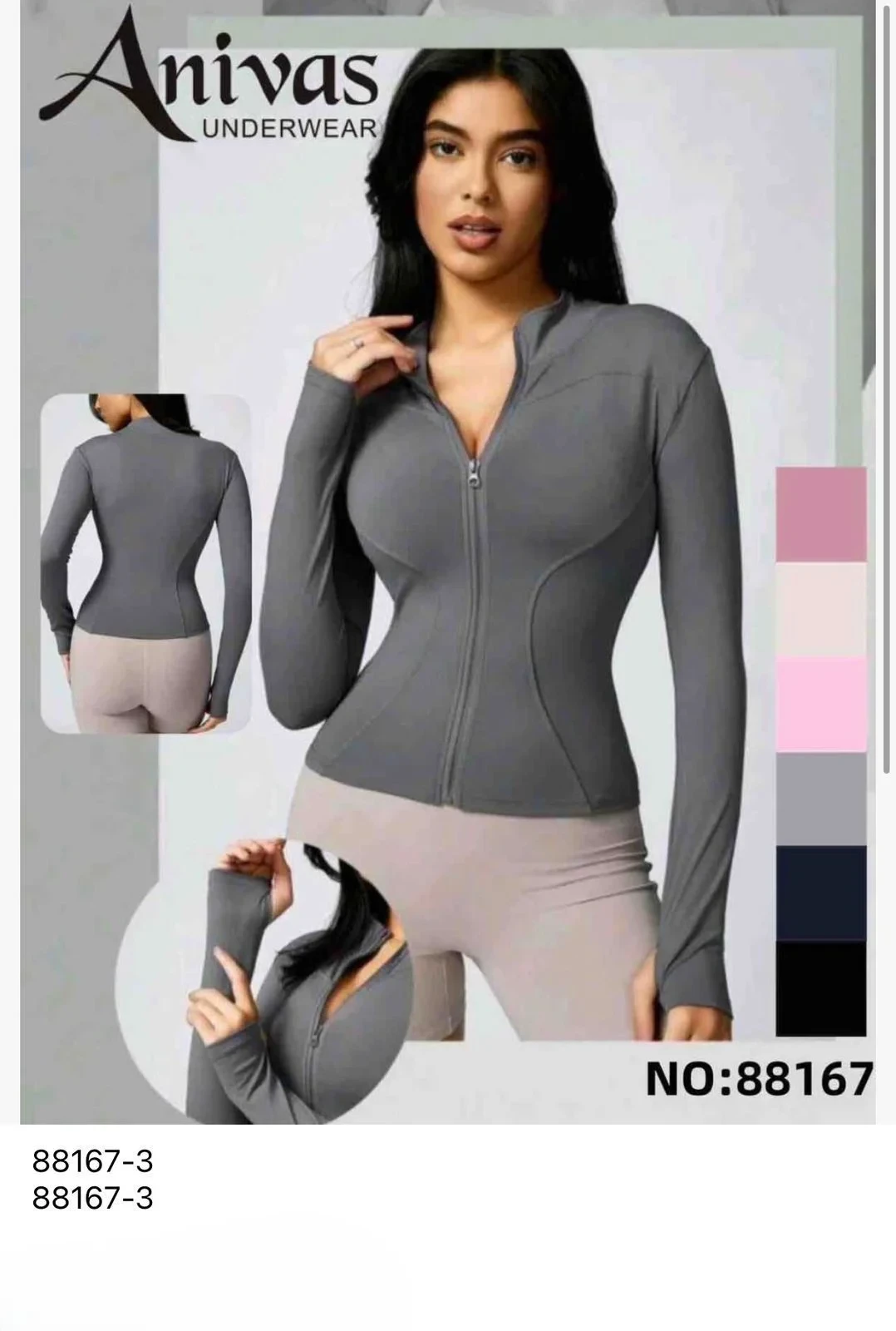 Chaqueta deportiva de manga larga con cremallera-88167