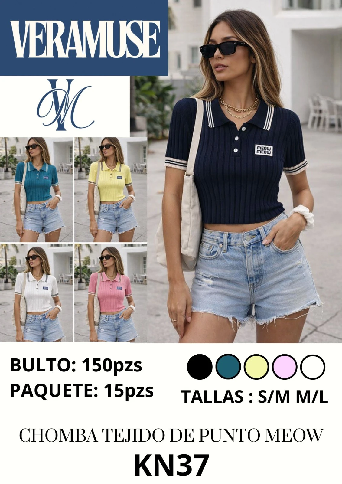 Chomba Tejido de Punto Meow-KN37