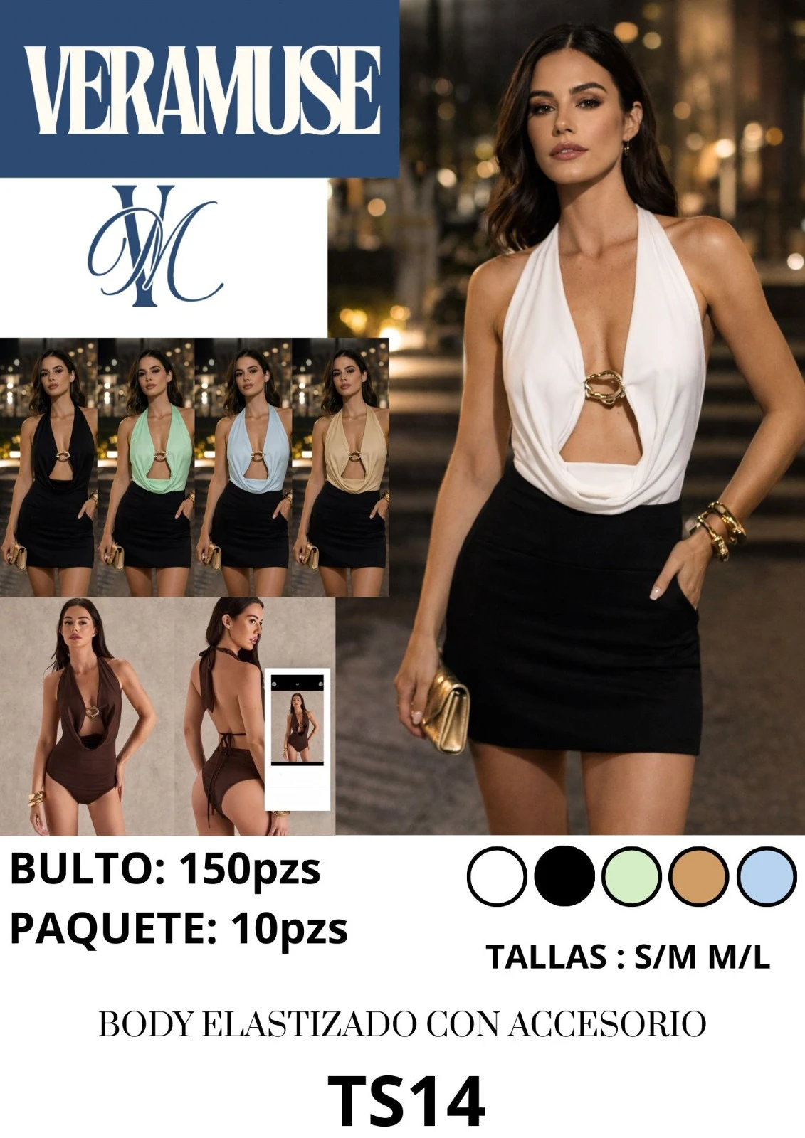 Body Elastizado con Accesorio-TS14