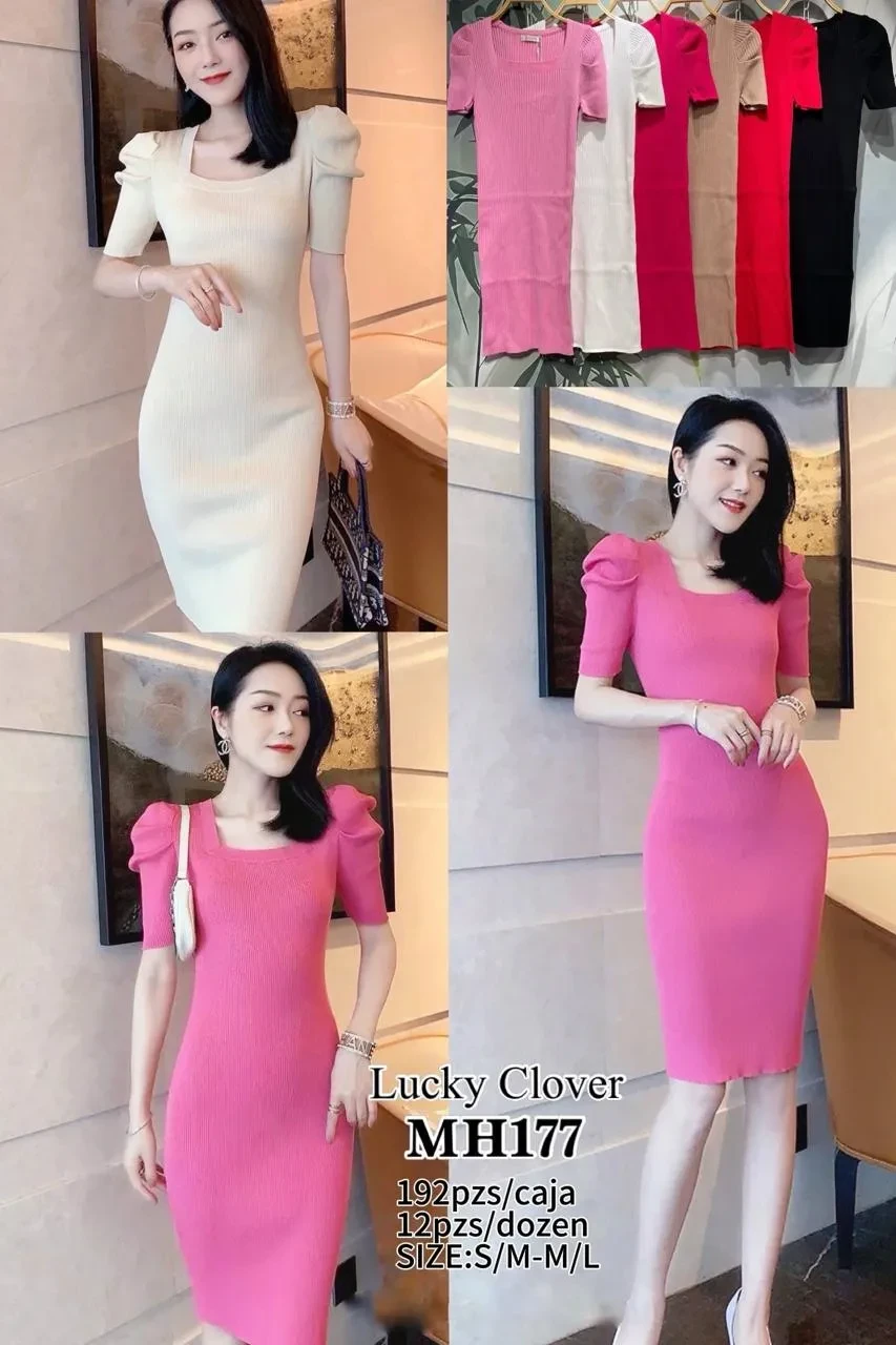 Vestido Con Mangas Bombachas-0-MH177