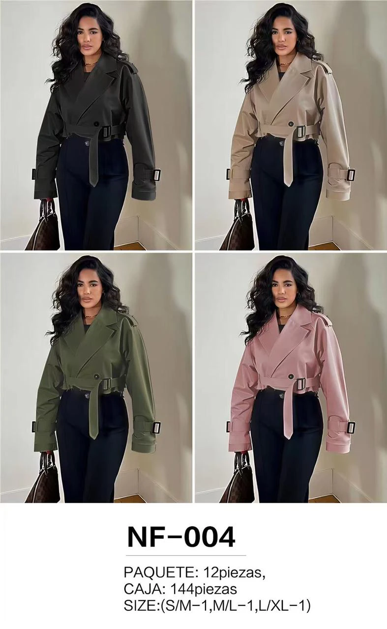 Chamarra tipo trench para mujer-NF004