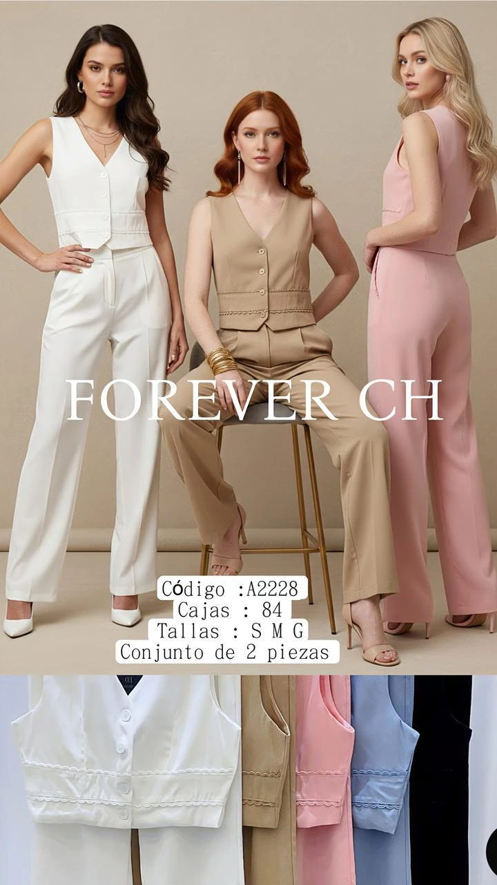 Conjunto de chaleco y pantalón-A2228