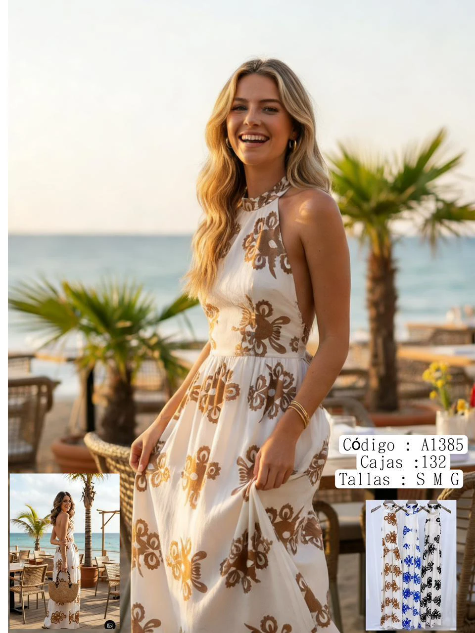 Vestido Largo Estampado-A1385