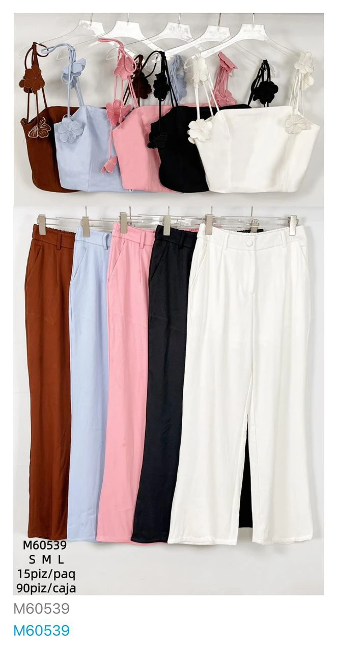 Conjunto de Top Crop y Pantalón Ancho-M60539