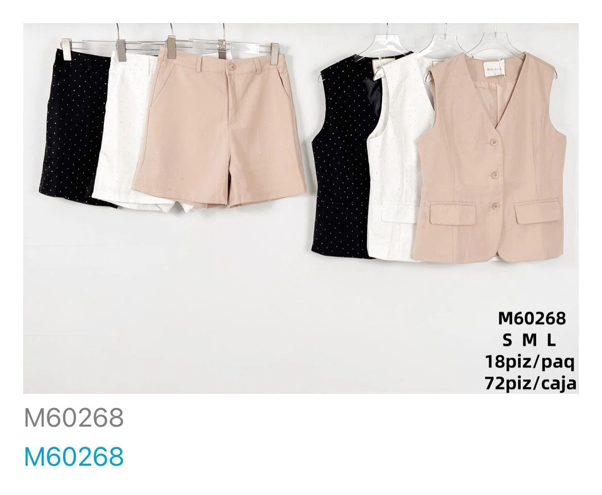Conjunto de shorts y chaleco para mujer-M60268