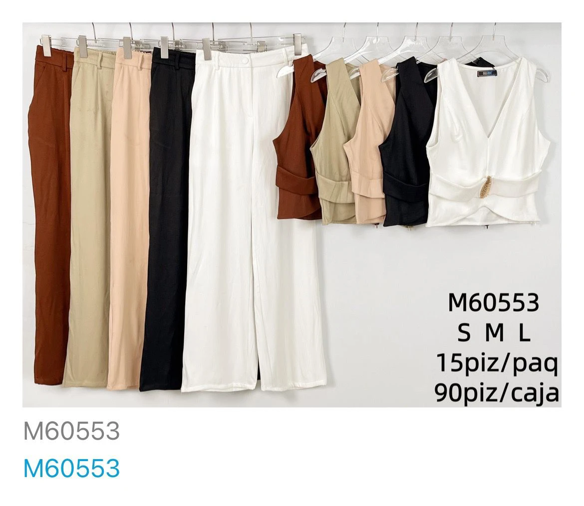Conjunto de Top de Sisas y Pantalón Ancho-M60553