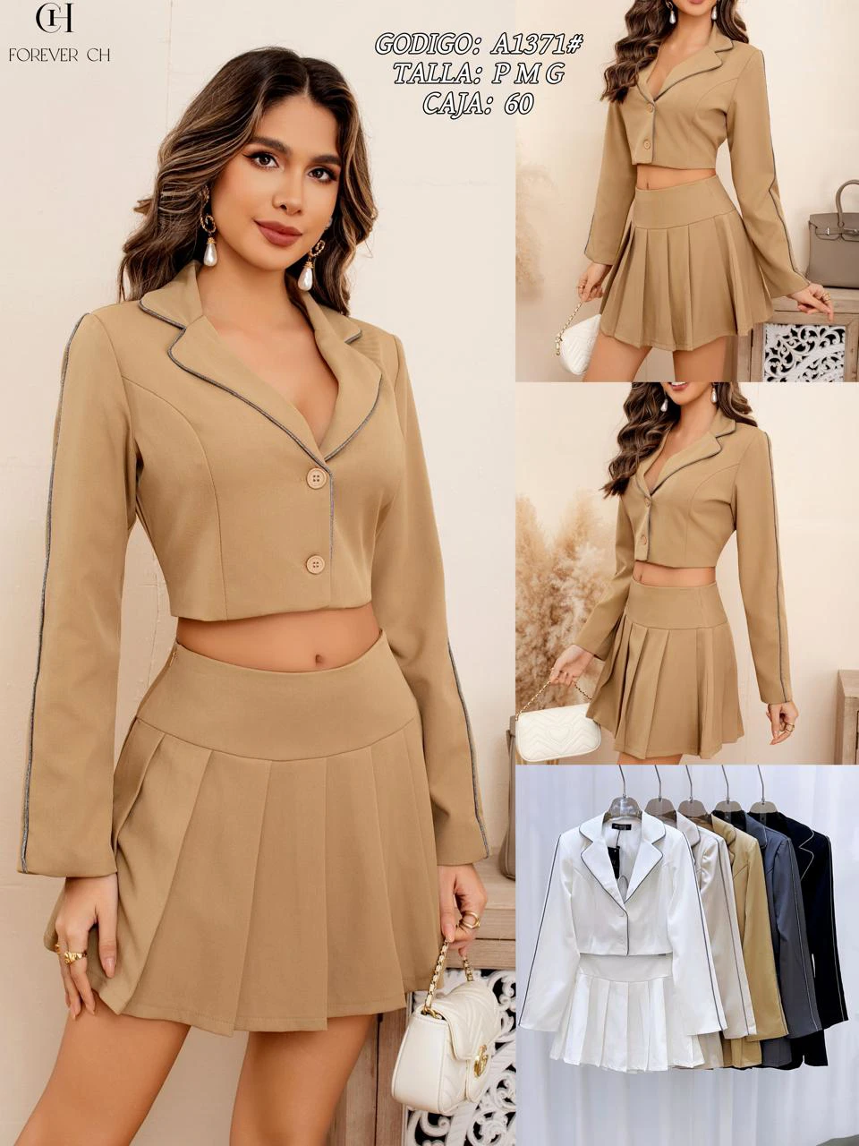 Conjunto falda y blazer Forever CH-A1371