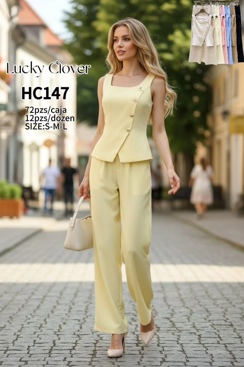 Conjunto de top y pantalón de mujer-HC147