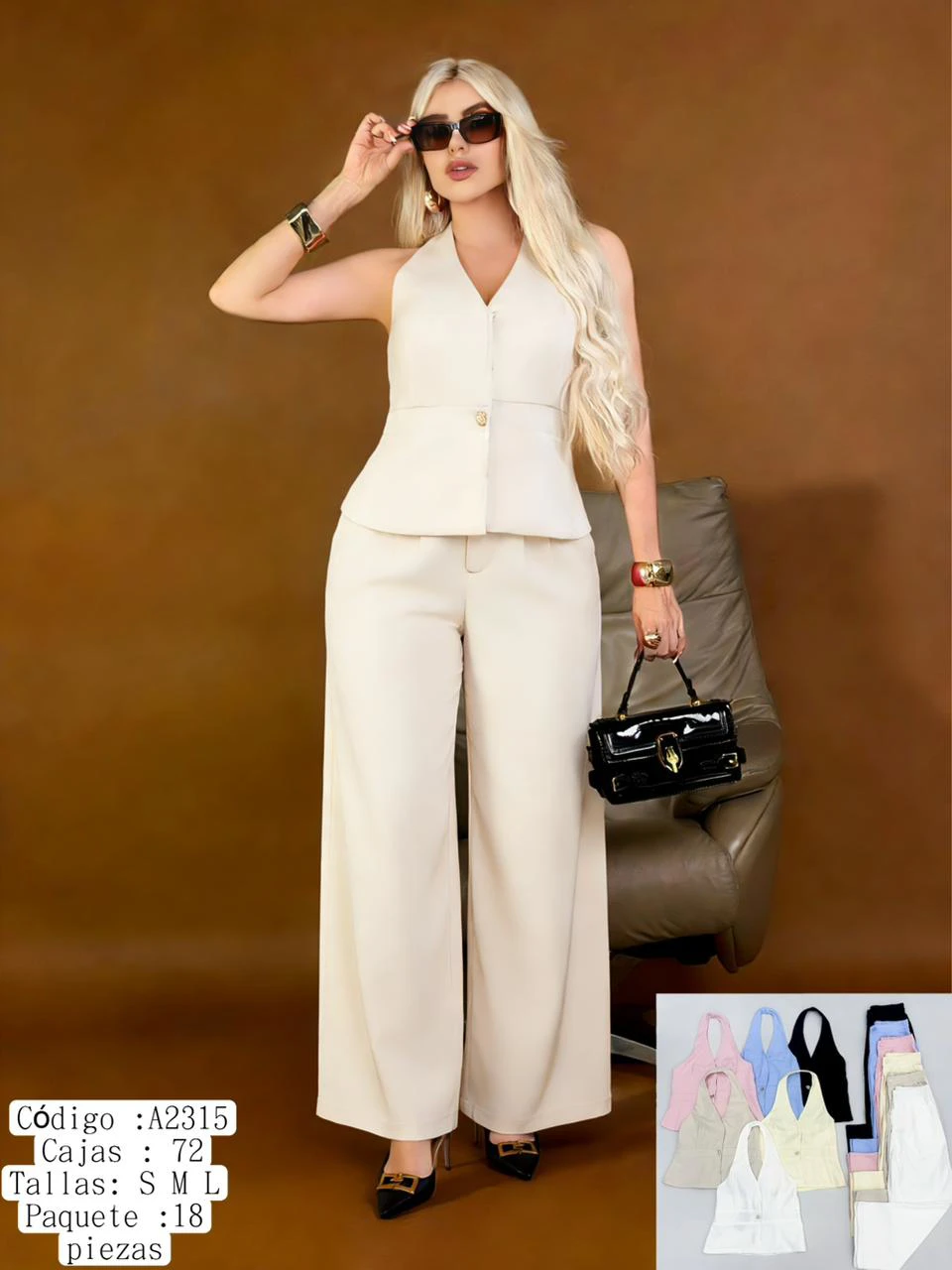 Conjunto de chaleco y pantalón-A2315