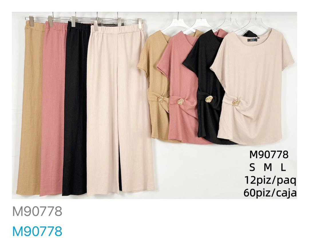 Conjunto de Blusa y Pantalón Casual-M90778