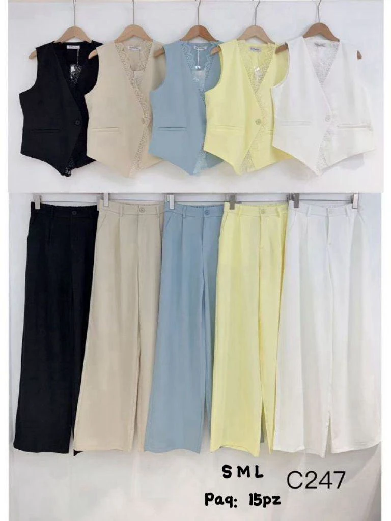 Conjunto de chaleco y pantalón-C247