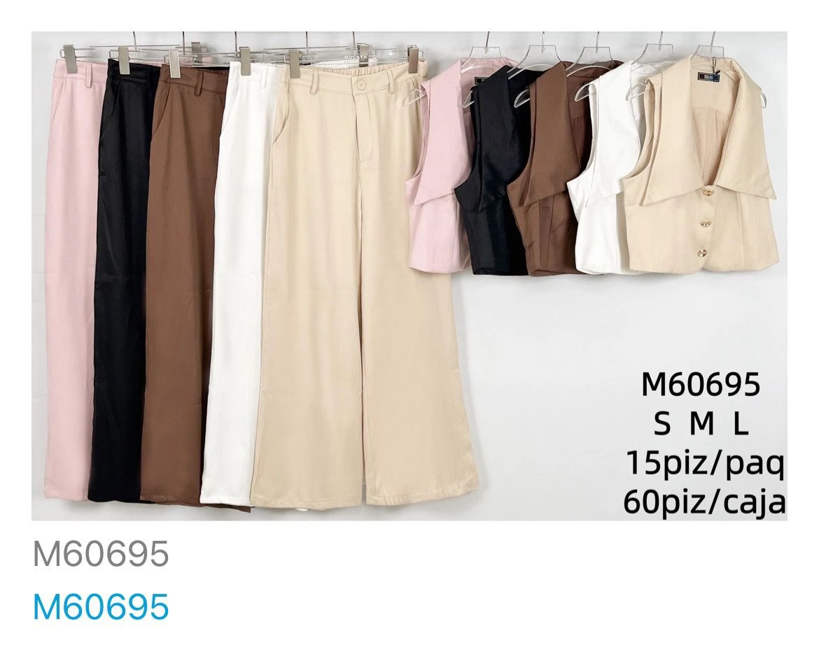 Pantalones de vestir con chaleco-M60695