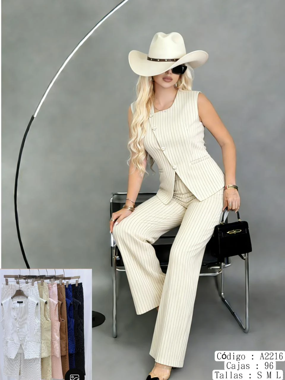 Conjunto de Chaleco y Pantalón de Mujer-A2216