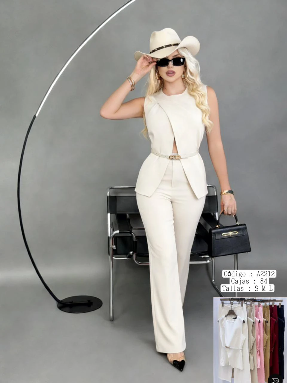 Conjunto de top y pantalón-A2212