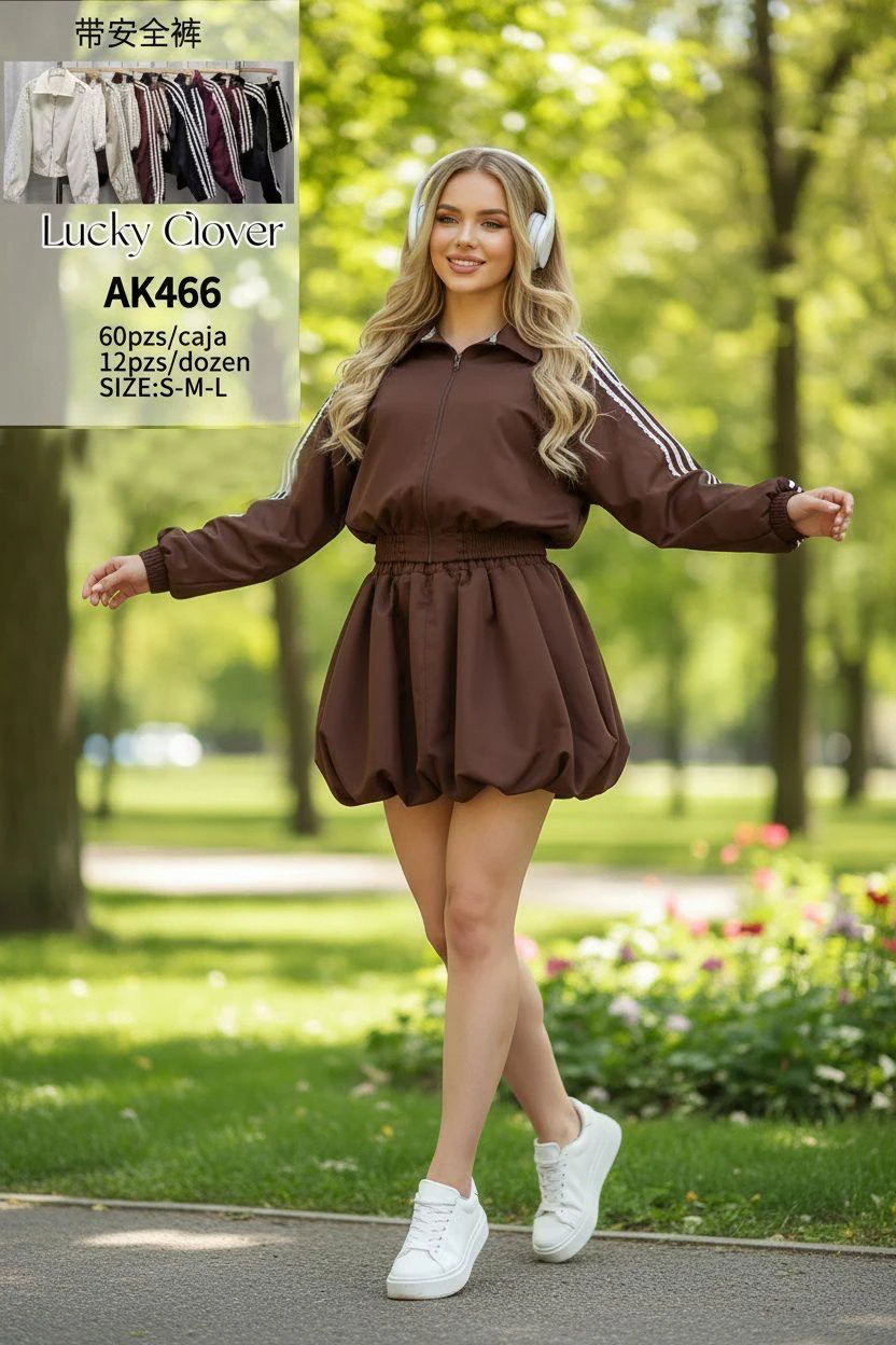 Conjunto Deportivo con Falda y Chamarra-AK466