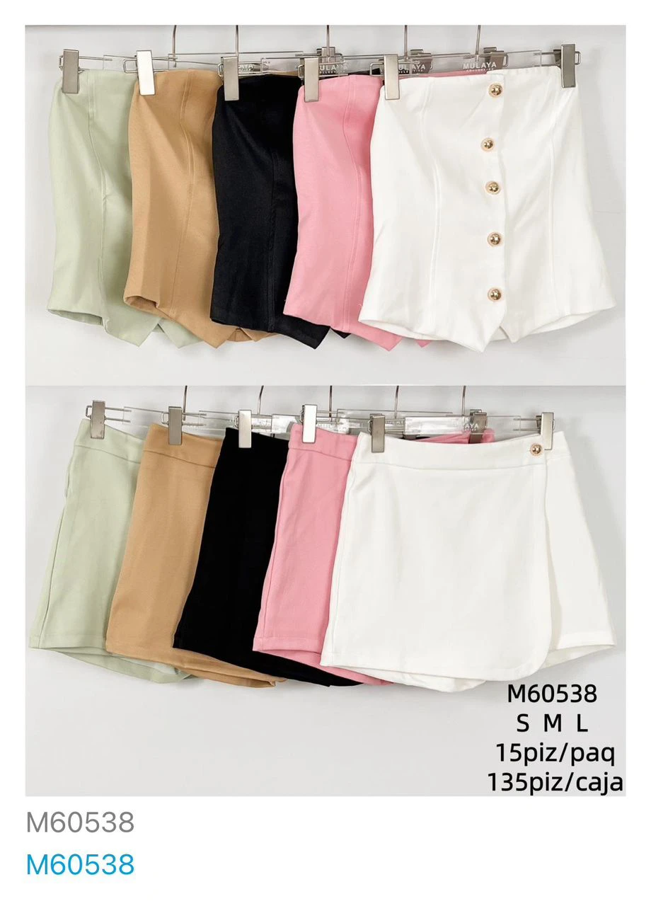 Shorts  falda y Top de Mujer con Botones-M60538