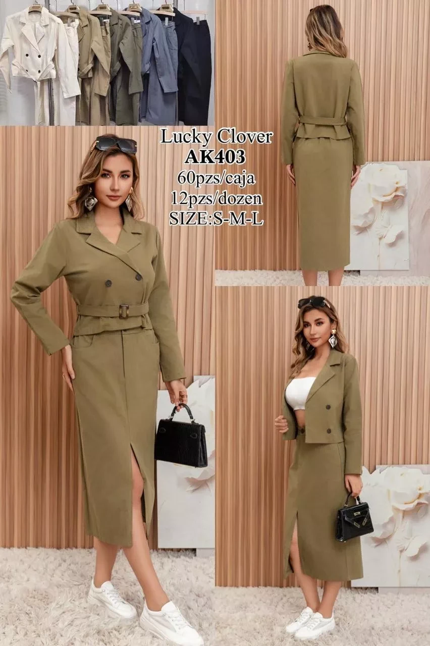 Conjunto de falda y blazer-AK403