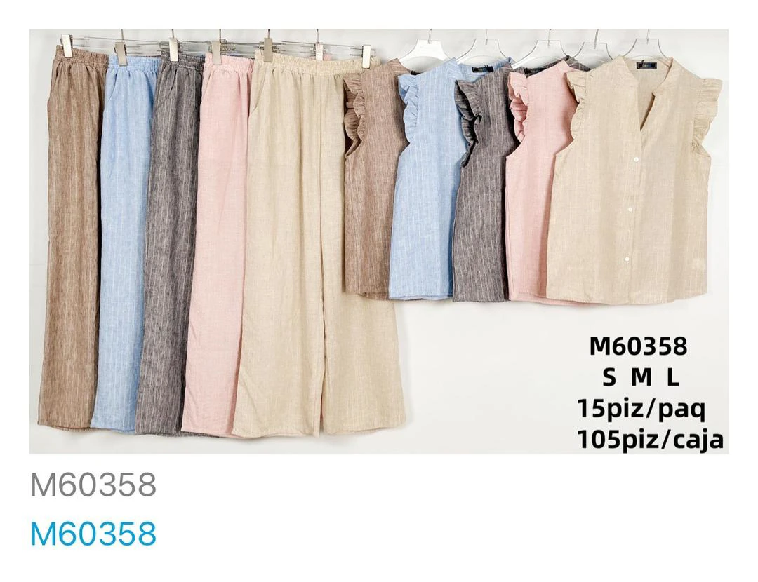 Conjunto de blusa y pantalón-M60358