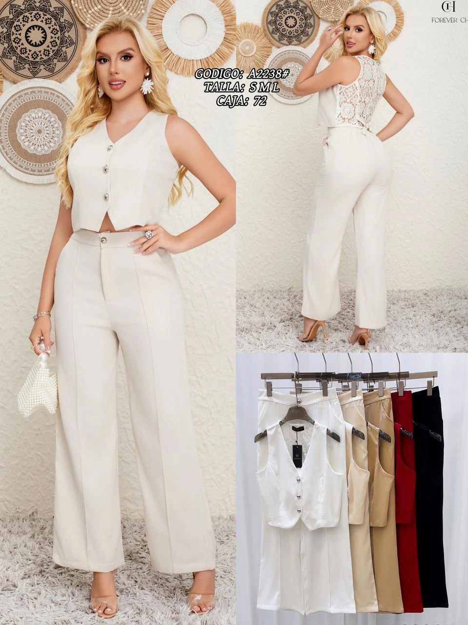 Conjunto de chaleco y pantalón-A2238