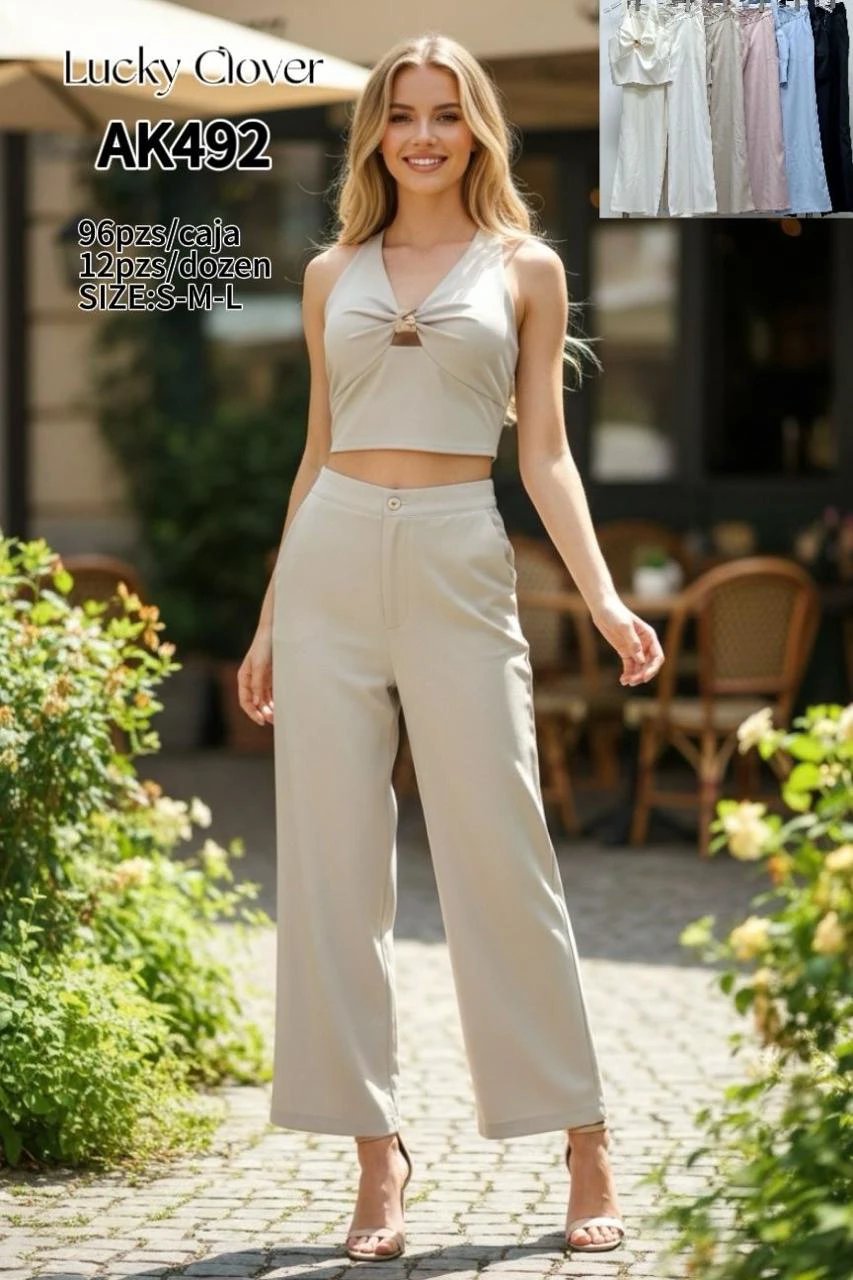 Conjunto de top y pantalones-AK492