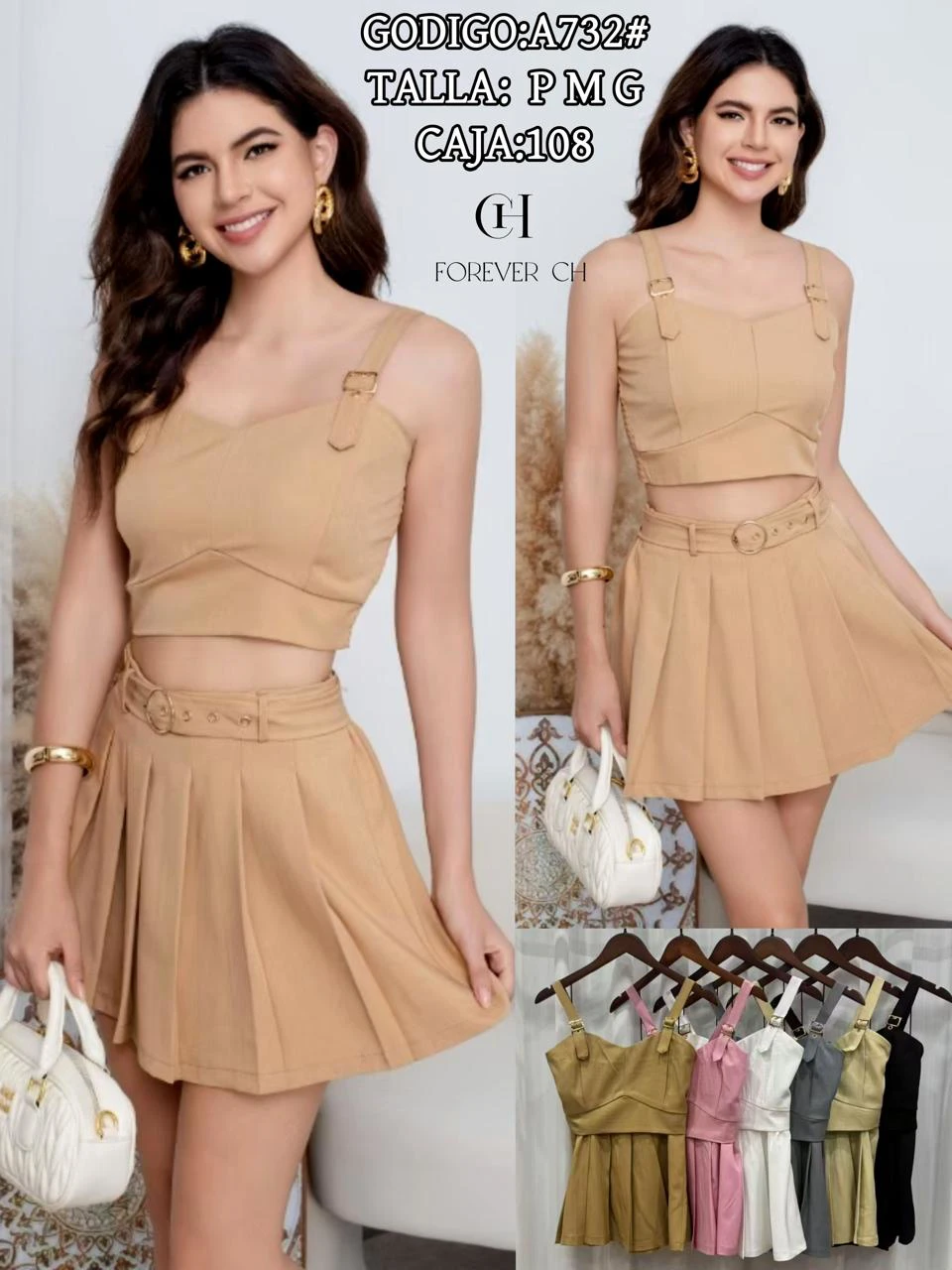 Conjunto falda y top-A732