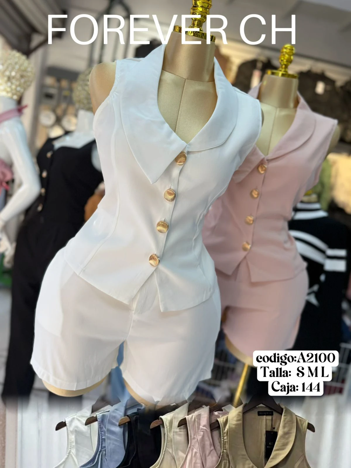 Conjunto Chaleco y Shorts Mujer-A2100