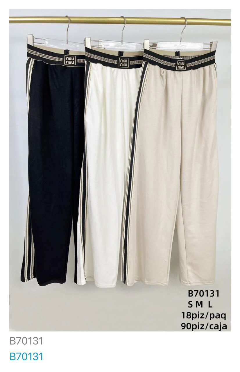Pantalón deportivo con raya lateral-B70131