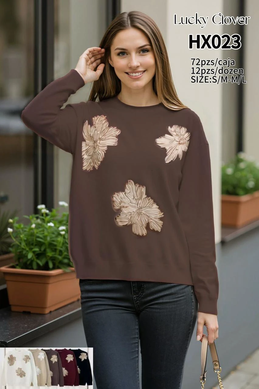 Suéter con flores-HX023