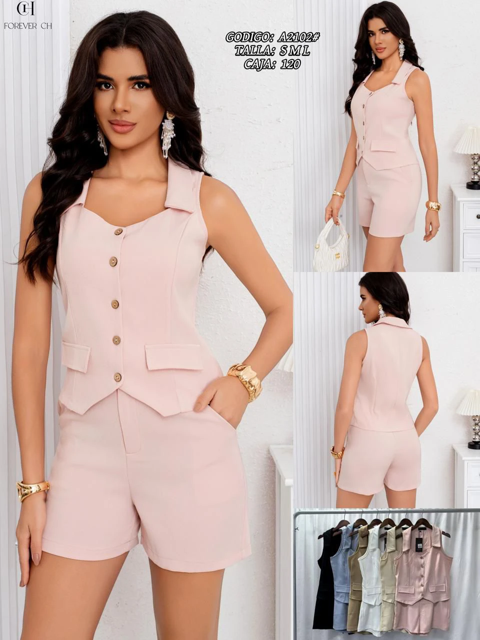Conjunto Chaleco y Shorts-A2102