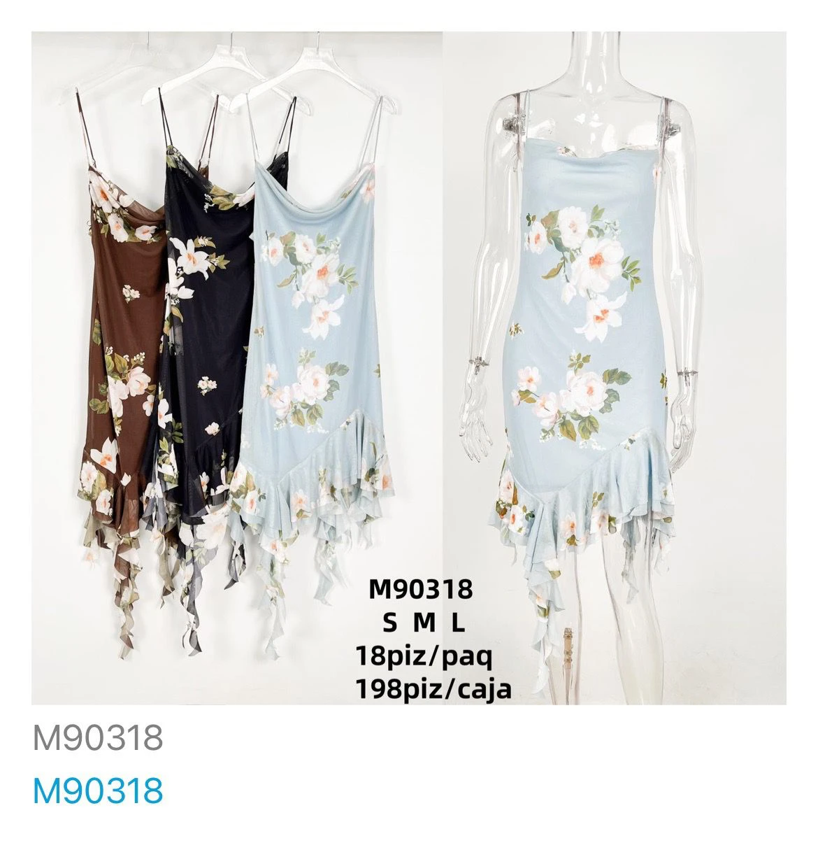 Vestido Floral Asimétrico-M90318