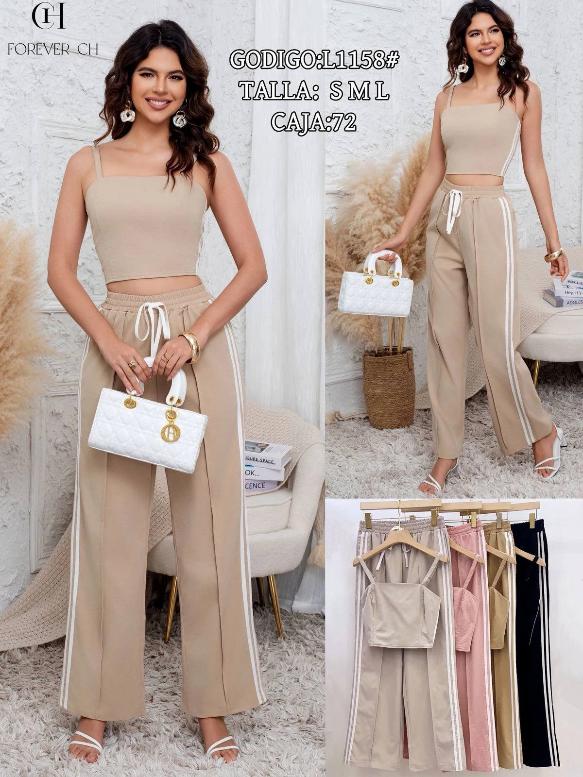 Conjunto deportivo top y pantalones-L1158