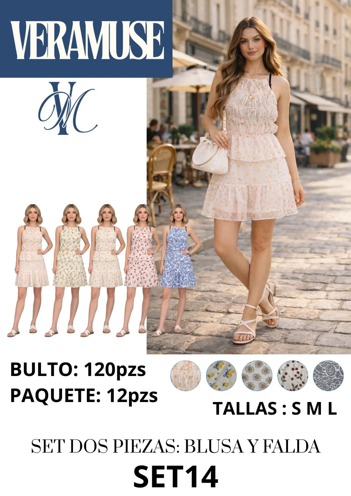 Conjunto de Blusa y Falda-SET14