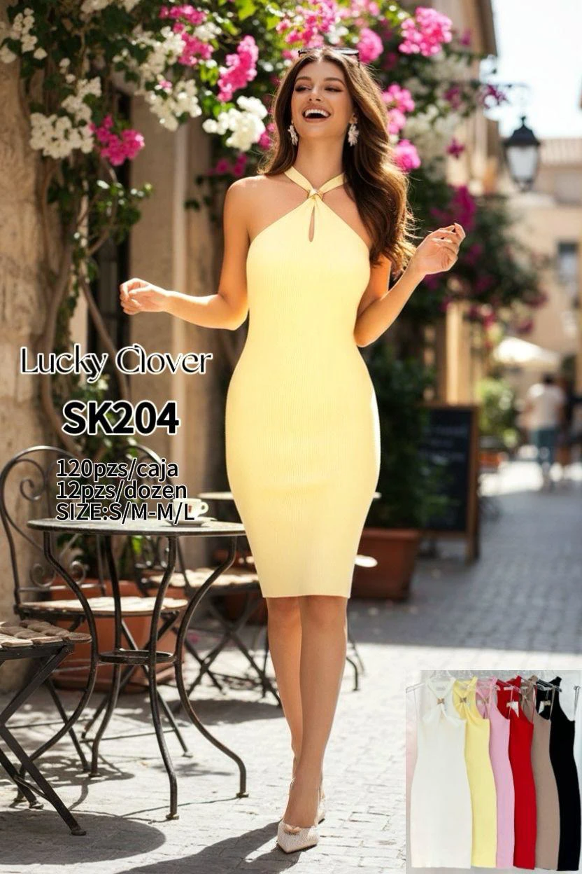 Vestido halter ajustado-SK204