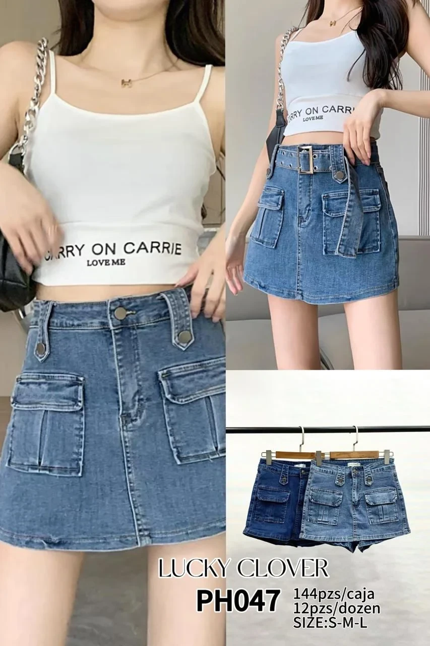 Falda Short de mezclilla-PH047