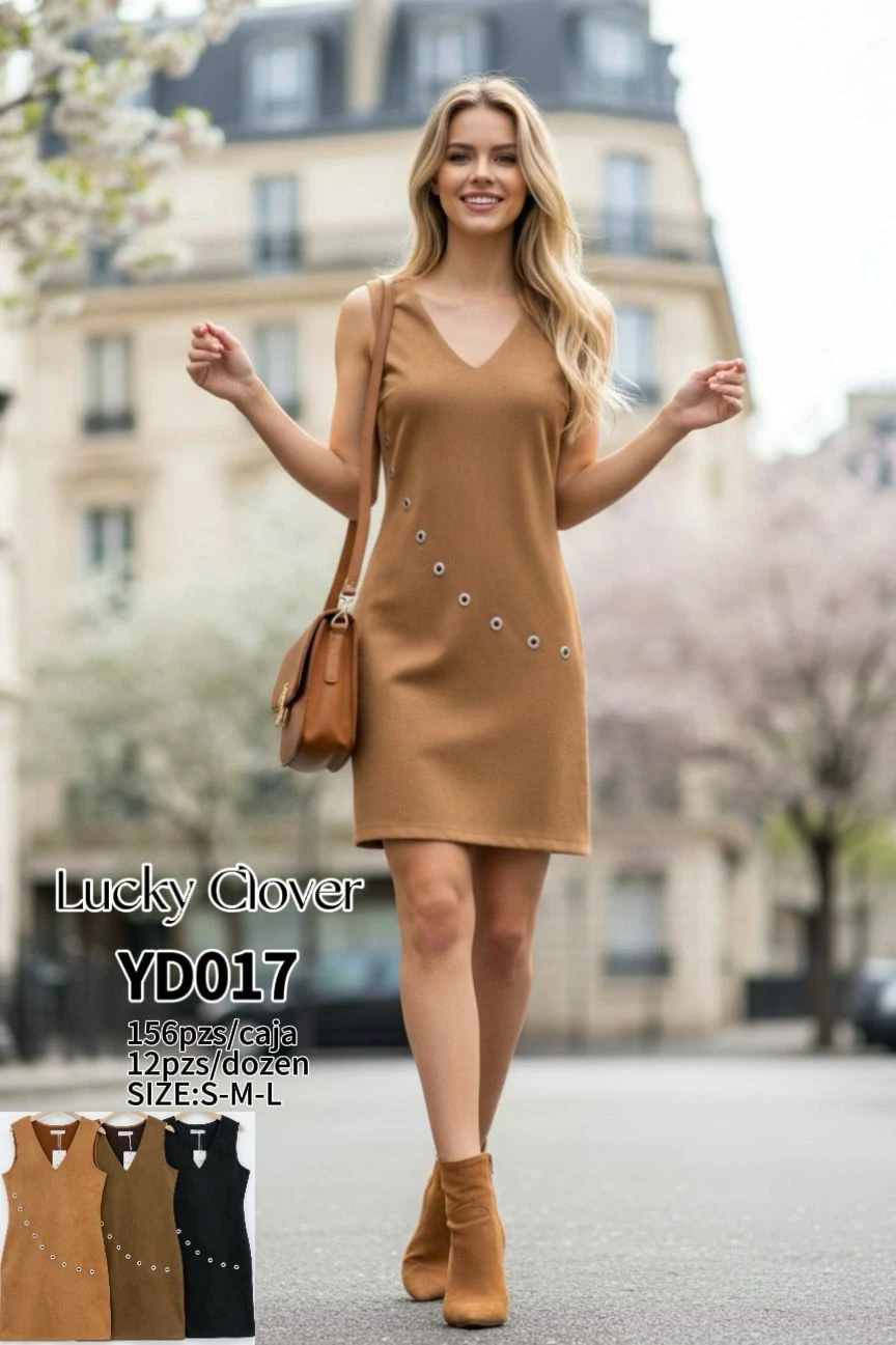 Vestido casual con ojales-YD017