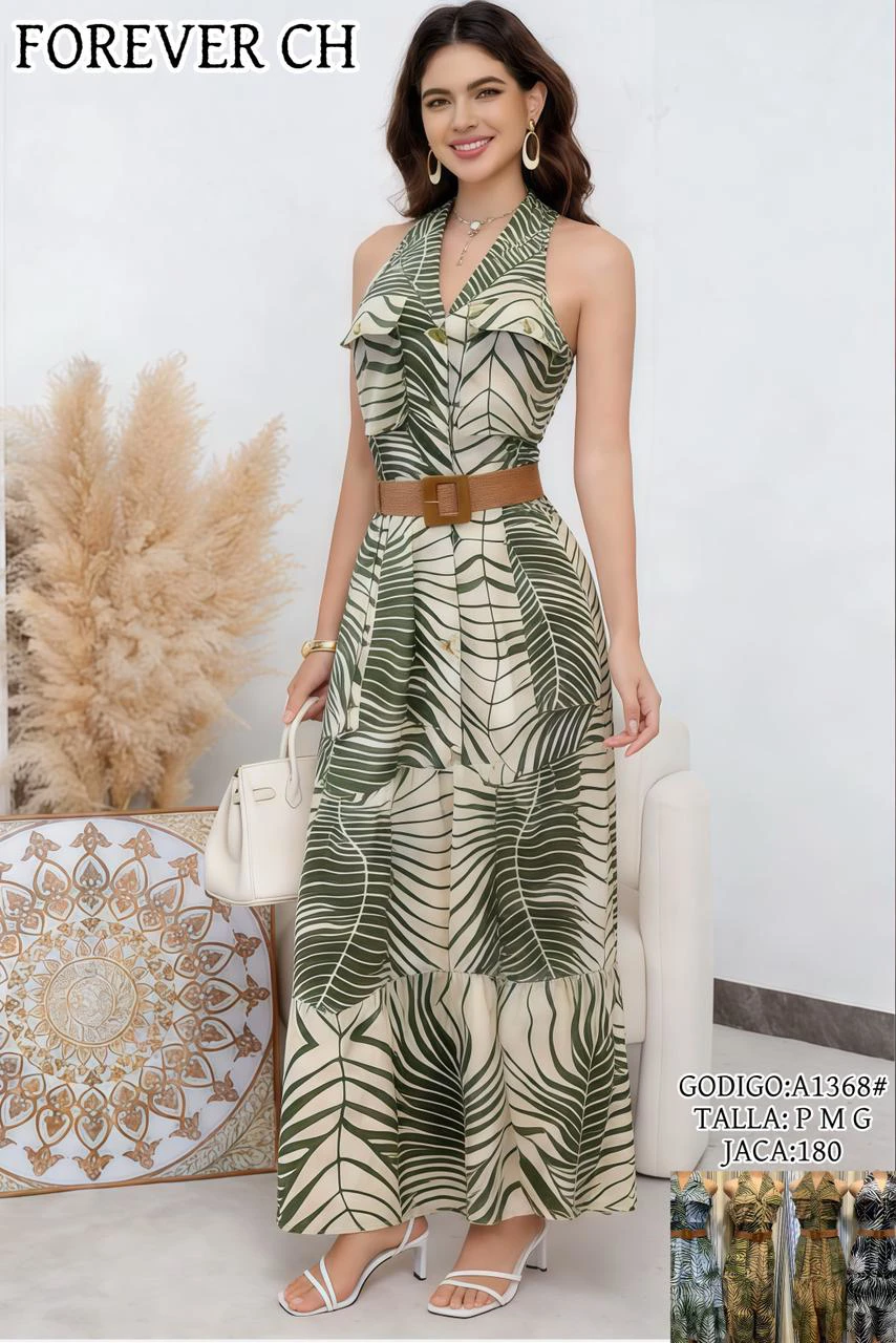 Vestido con estampado-A1368