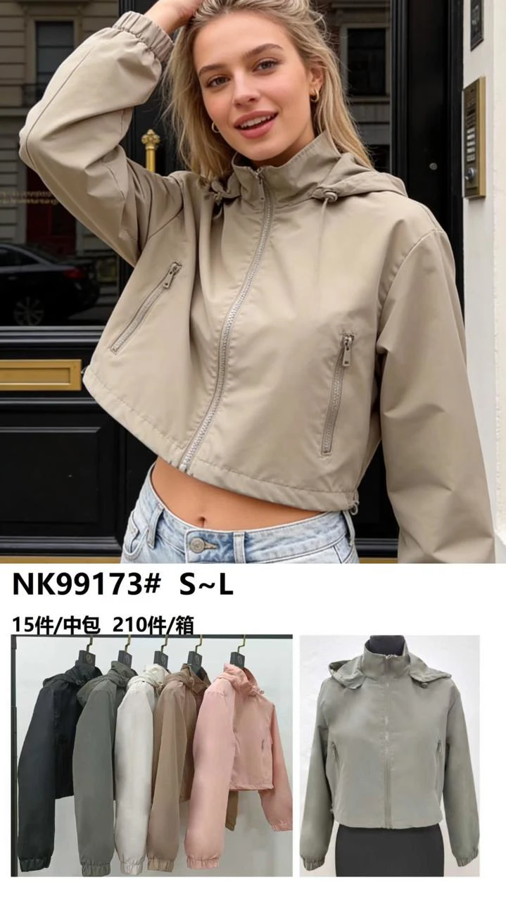 Chamarra crop con capucha-NK99173