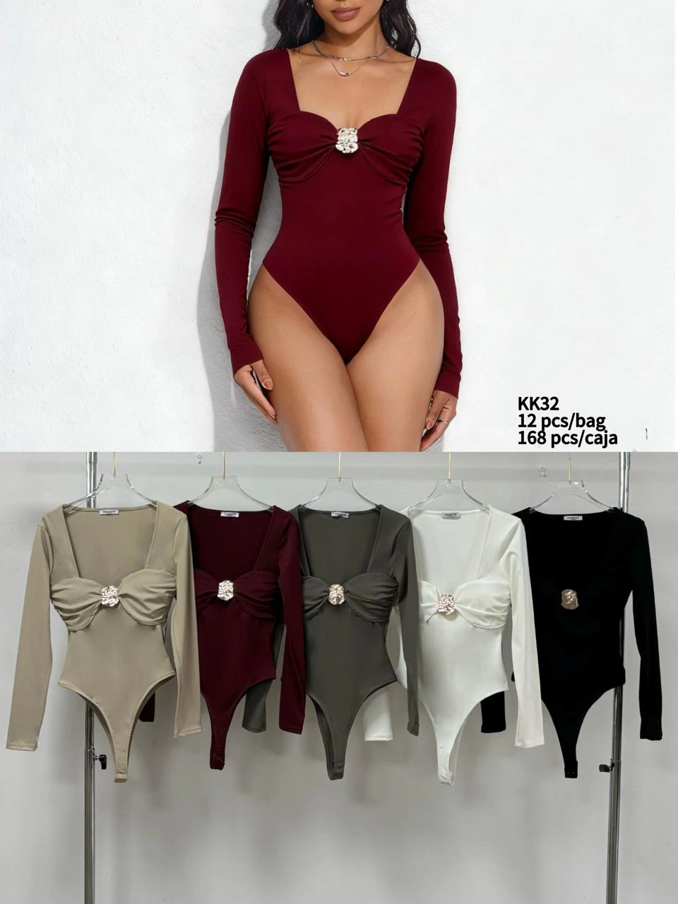 Body con adorno metálico-KK32