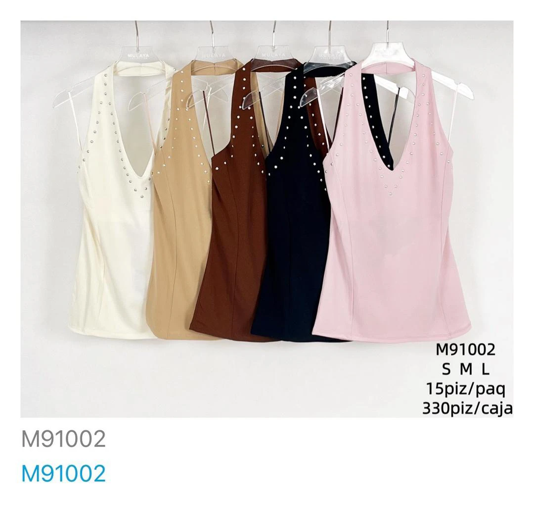 Top halter con remaches-M91002