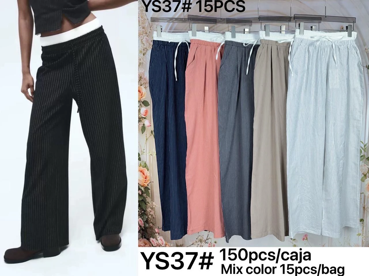 Pantalones a rayas-YS37