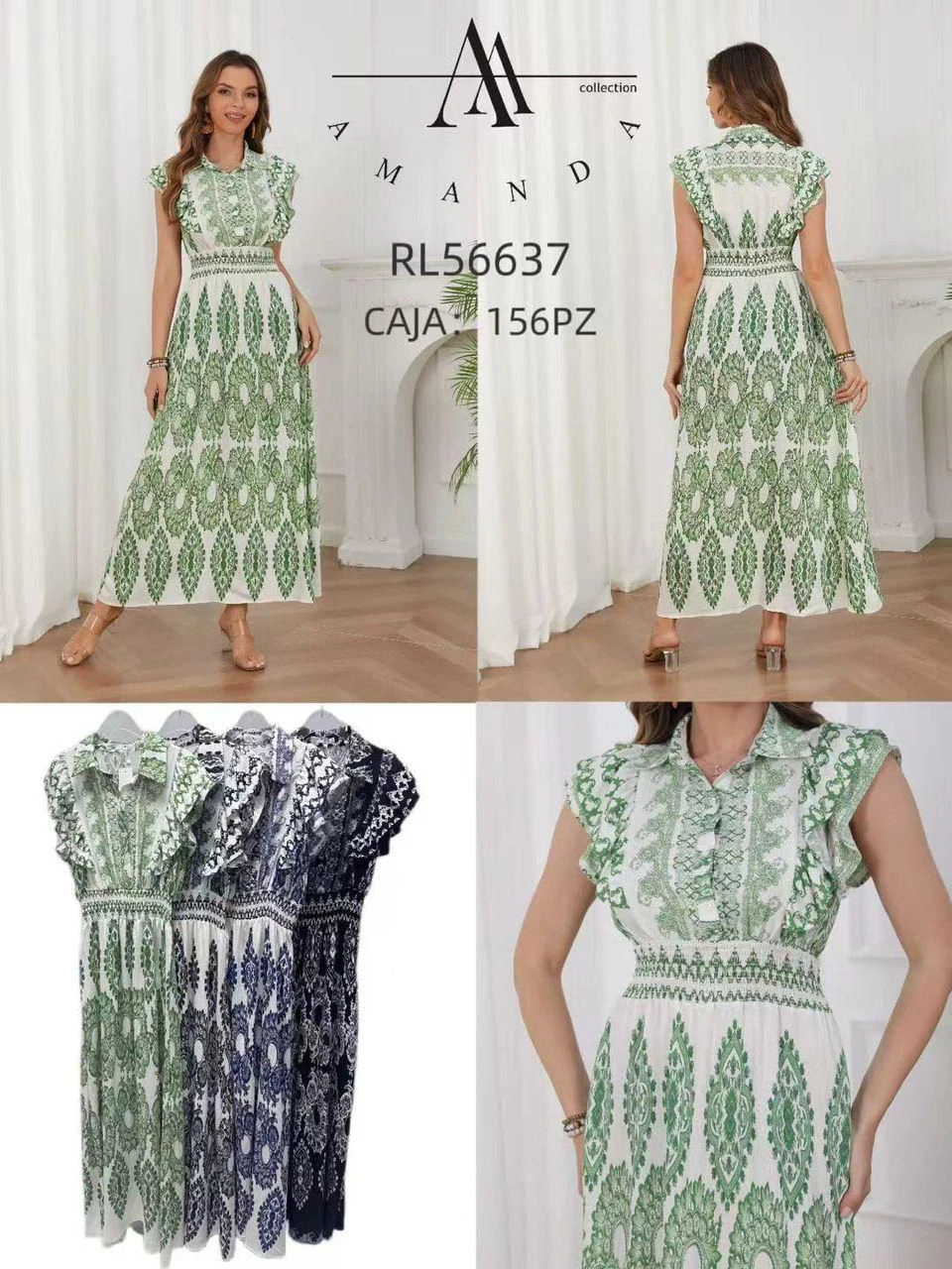 Vestido largo estampado-RL56637