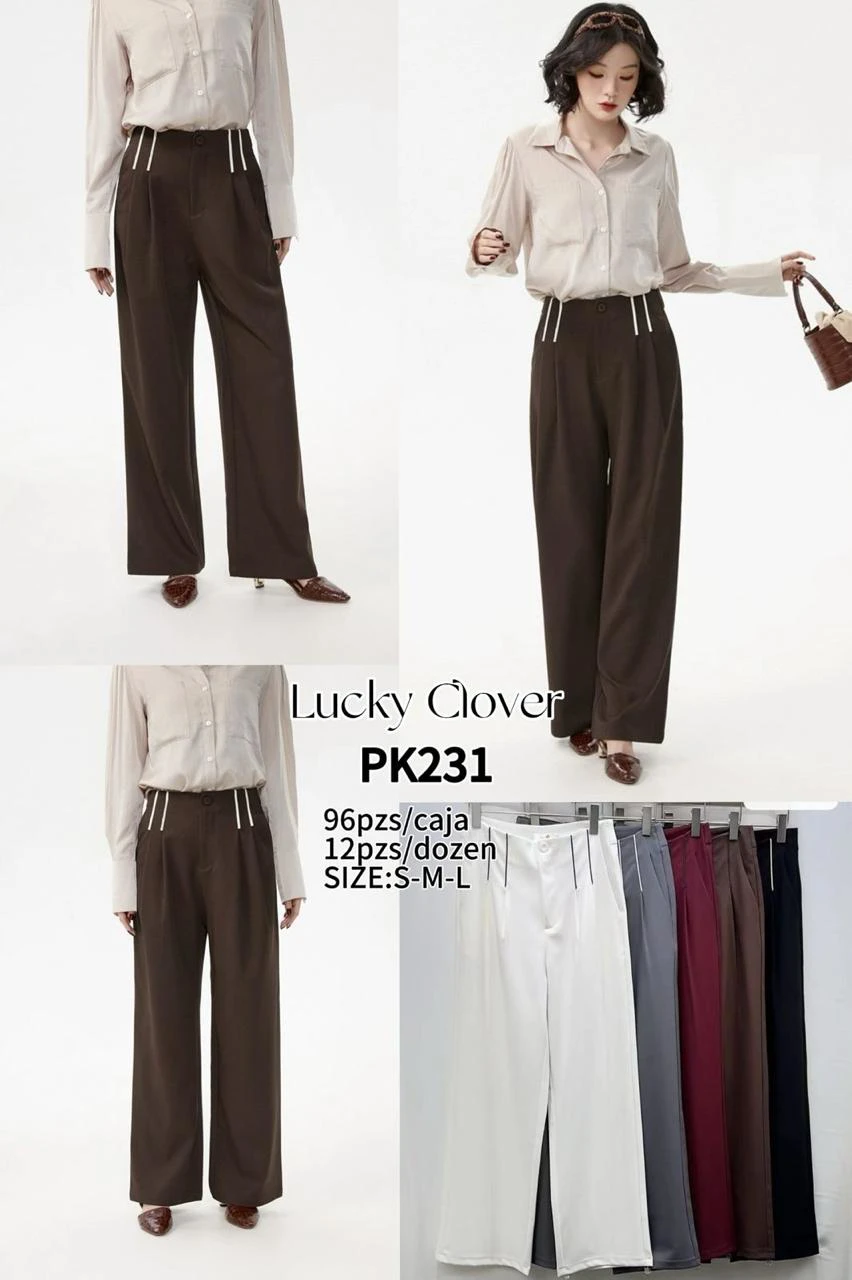 Pantalones de vestir de pierna ancha-PK231